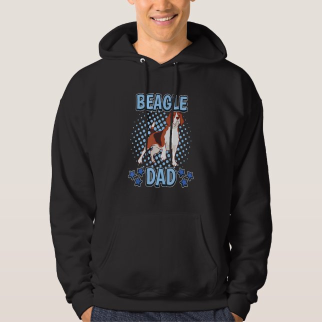 Veste À Capuche Citation Beagle Hommes Beagle Papa Fête des pères  (Devant)