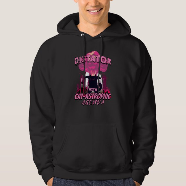 Veste À Capuche Citation Catastrophique Funny Angry Cat (Devant)