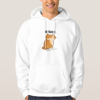 Veste À Capuche Citation de chat orange grincheux sans merci