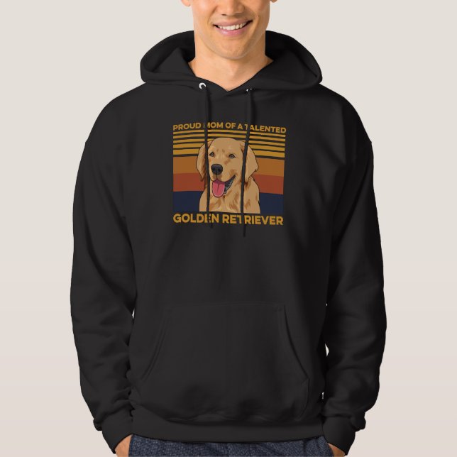 Veste À Capuche Citation De Chiens Pour Une Mère De Retriever D'Or (Devant)