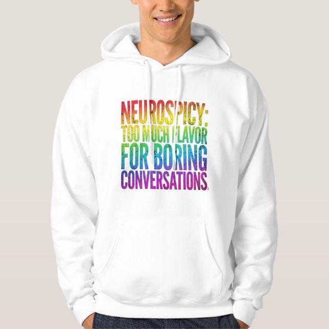 Veste À Capuche Citation de déclaration audacieuse sur la neurodiv (Devant)
