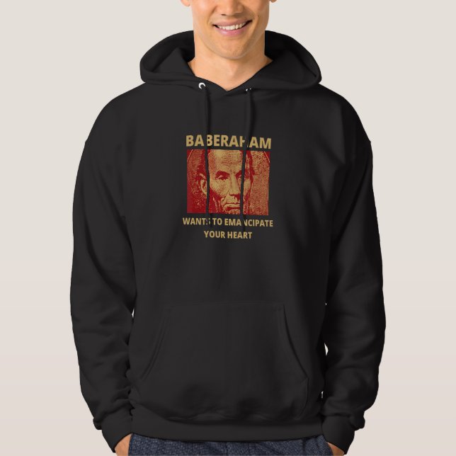Veste À Capuche Citation de design Baberaham Abe Lincoln (Devant)