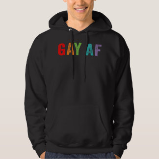 Veste À Capuche Citation de Gay pride gay AF Rainbow Queer disant 