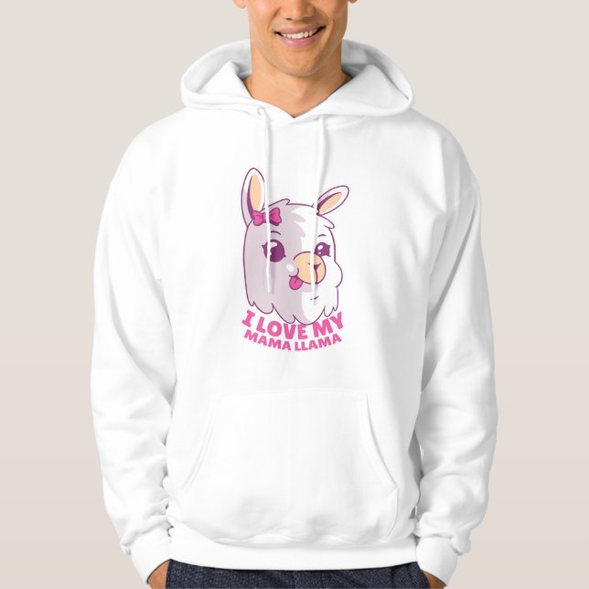 Veste À Capuche Citation de Mama Llama (Devant)