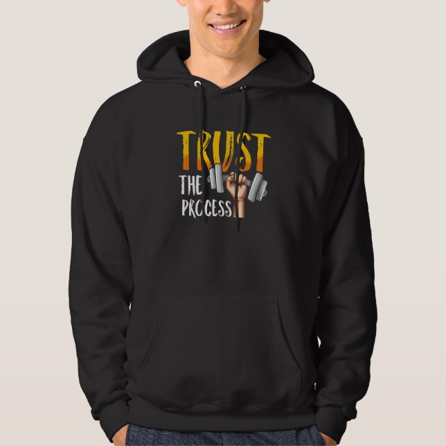 Veste À Capuche Citation de motivation de confiance pour salle de  (Devant)