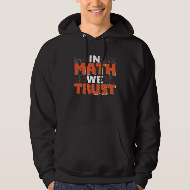 Veste À Capuche Citation de professeur de mathématiques - En Math  (Devant)