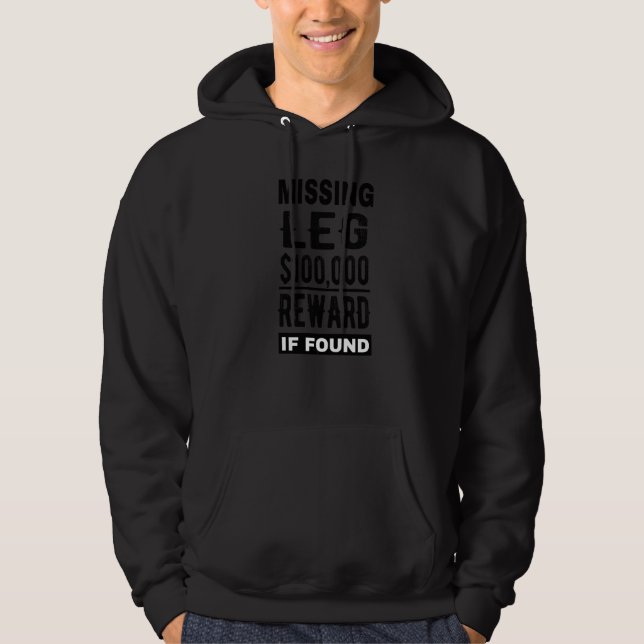 Veste À Capuche Citation de récupération d'amputé de chirurgie de  (Devant)