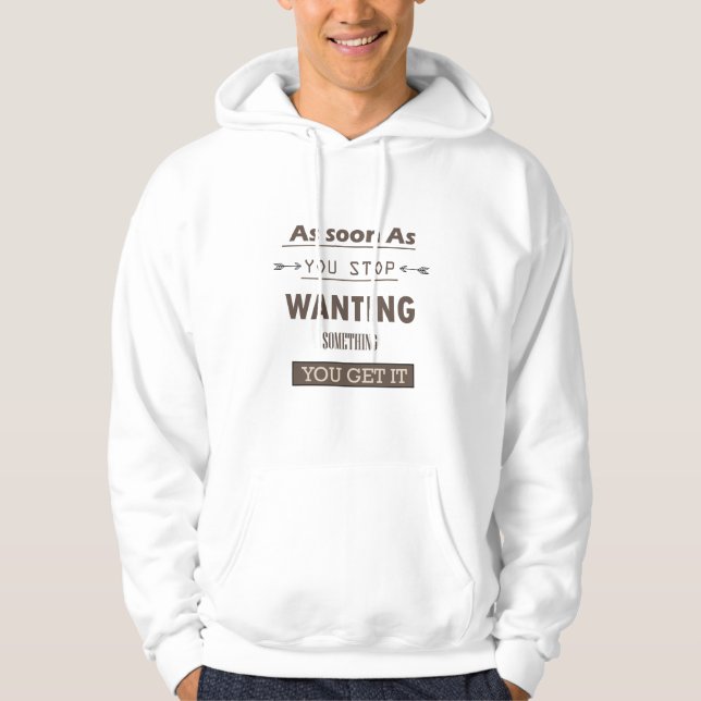 Veste À Capuche Citation de vie motivante (Devant)