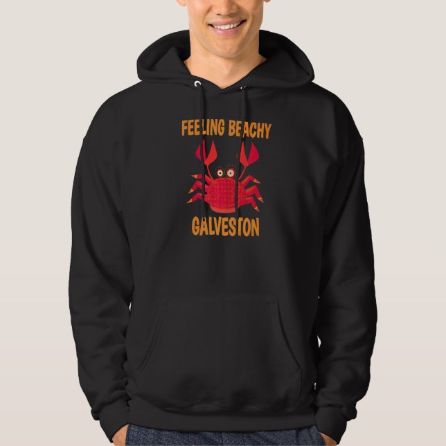 Veste À Capuche Citation d'été pour vacances à Galveston (Devant)