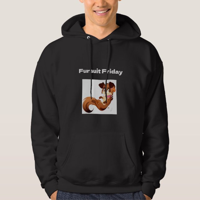 Veste À Capuche Citation du vendredi de Fursuit Friday cool Fursui (Devant)