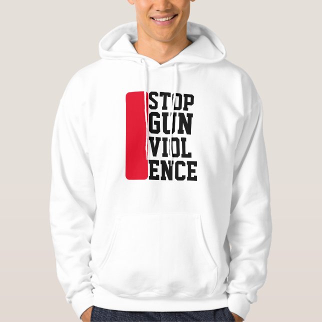 Veste À Capuche Citation inspirante politique de Stop gun violence (Devant)