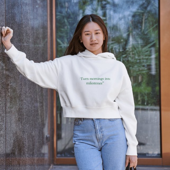Veste À Capuche Citation Minimaliste Heures Matinales Possibilités (Créateur téléchargé)