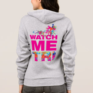 Veste À Capuche Citation Motivante Cool et Triathlètes Colorés