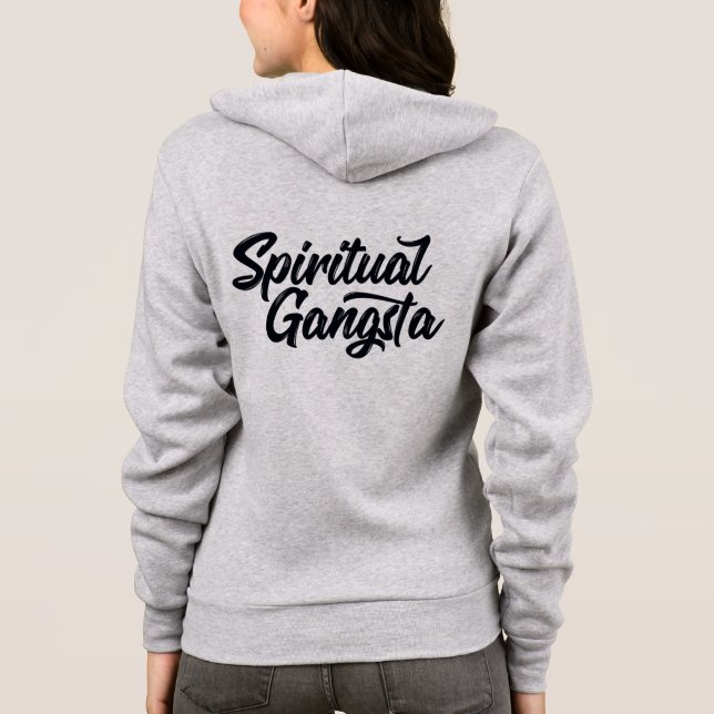 Veste À Capuche Citation spirituelle Gangsta Funny Yoga (Dos)