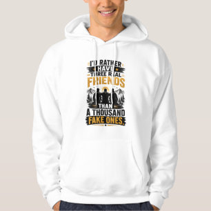 Veste À Capuche Citation Trois Amis Véritables Véritable Amitié