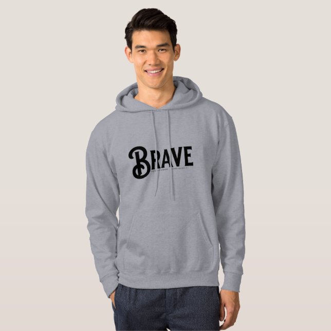 Veste À Capuche Citations courageuses, simples et tendance (Devant entier)