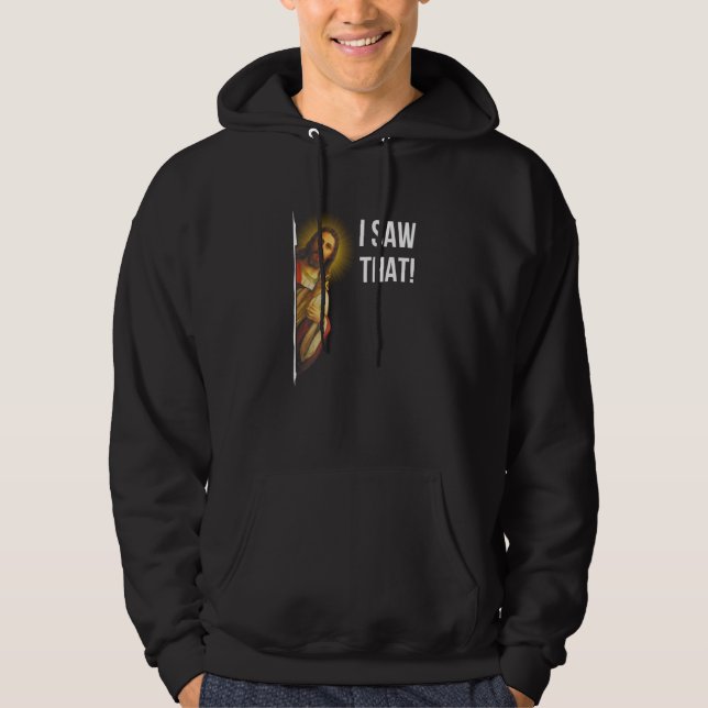 Veste À Capuche Citer Jésus Mème J'ai Vu Ça Chrétien (Devant)