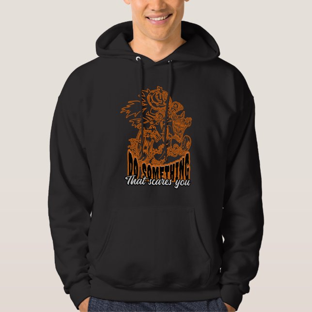 Veste À Capuche Citrouille de fermier Halloween Fais quelque chose (Devant)