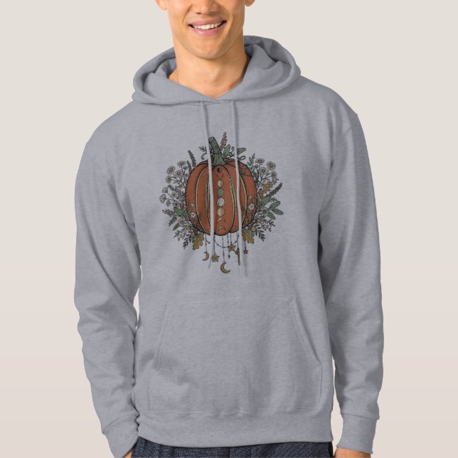 Veste À Capuche Citrouille de phase lunaire (Devant)
