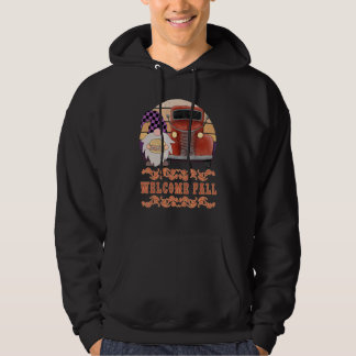 Veste À Capuche Citrouille Épice Automne Tombe Café Gnome Ramassag