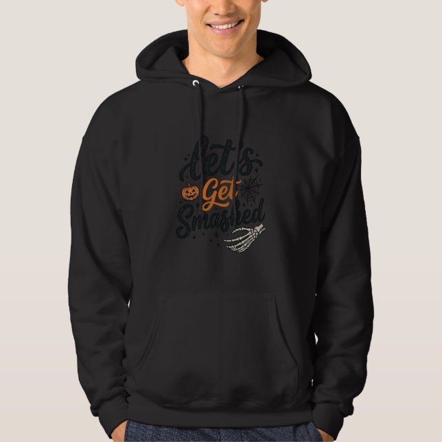 Veste À Capuche Citrouille Halloween Défonçons-Nous (Devant)