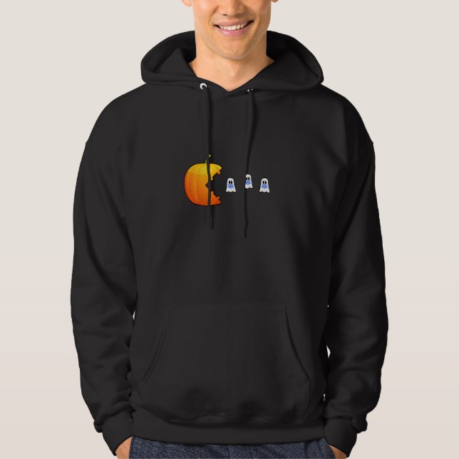 Veste À Capuche Citrouille Mange Ghosts Classique Jeu Vidéo Pour H (Devant)