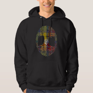 Veste À Capuche Clan Buchanan Croix Tartan de l'Arbre de Vie Celti