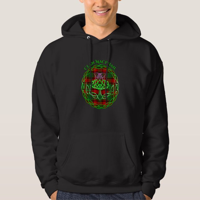 Veste À Capuche Clan Macphail Scottish Tartan Celtic Thiston (Devant)