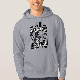 Veste À Capuche Clara Print - J'aime le Rock’n’Roll des années 80 