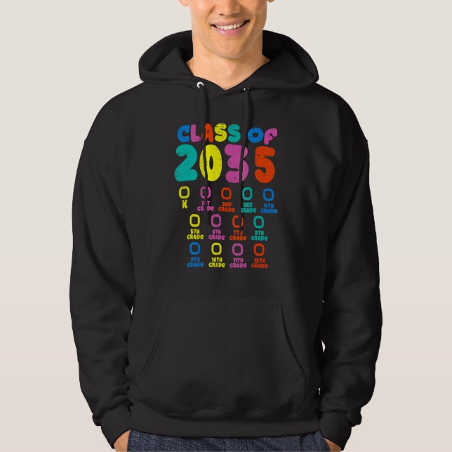Veste À Capuche Classe De 2035 Augmenter Avec Moi Checklist Gradua (Devant)