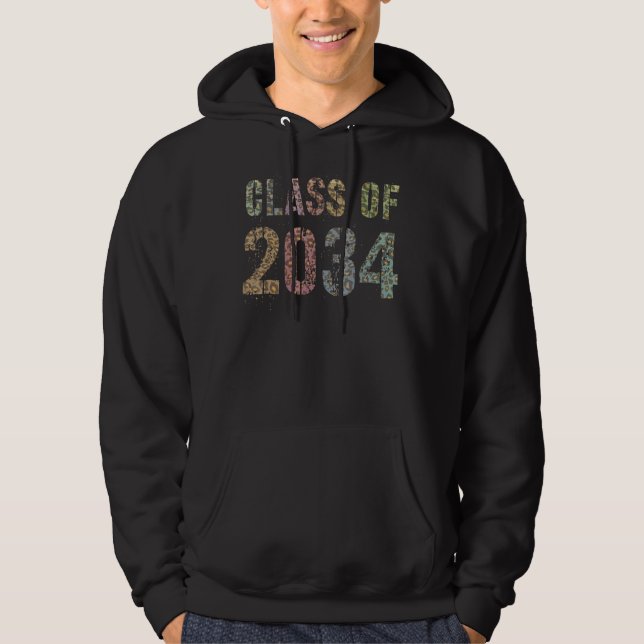 Veste À Capuche Classe Empreinte de léopard De 2034 Future Graduat (Devant)