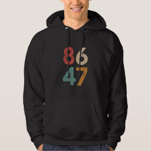Veste À Capuche Classique Vintage Années 80 86 47 Anti Trump