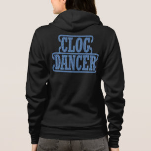 Veste À Capuche Clogging Clog Swirls Blue Dancers Typographie
