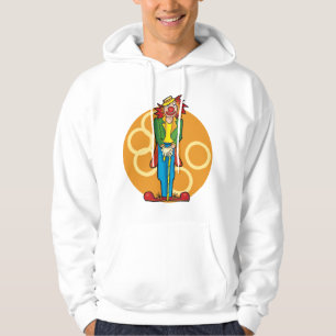 Veste À Capuche Clown de dessin Whimsical aux couleurs vives