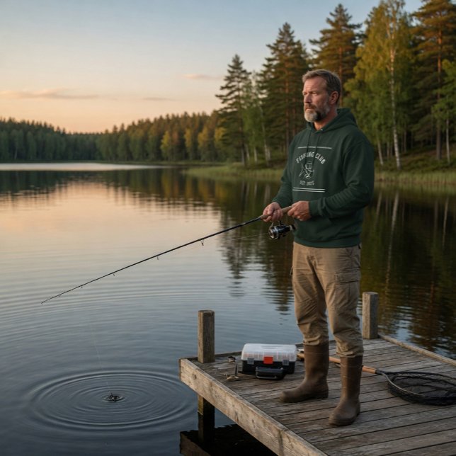 Veste À Capuche Club de pêche vert (Créateur téléchargé)