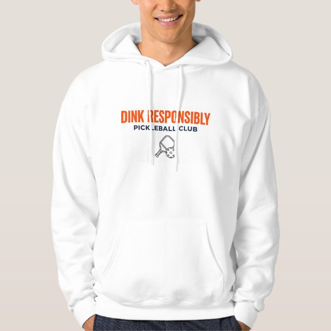 Veste À Capuche Club de Pickeleball Dink de manière Responsable (Devant)