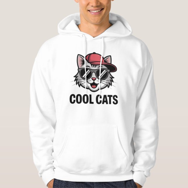 Veste À Capuche Club des Chats Cool (Devant)
