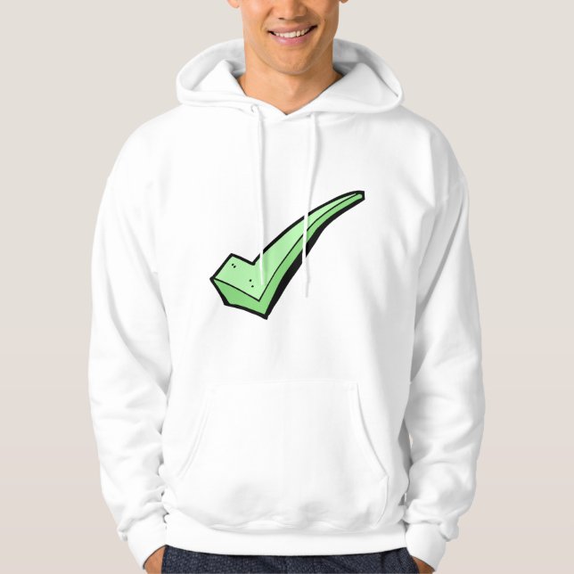 Veste À Capuche Coche Verte Symbole de Validation (Devant)