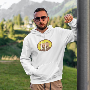 Veste À Capuche Cochon de ferme rétro avec Sunburst