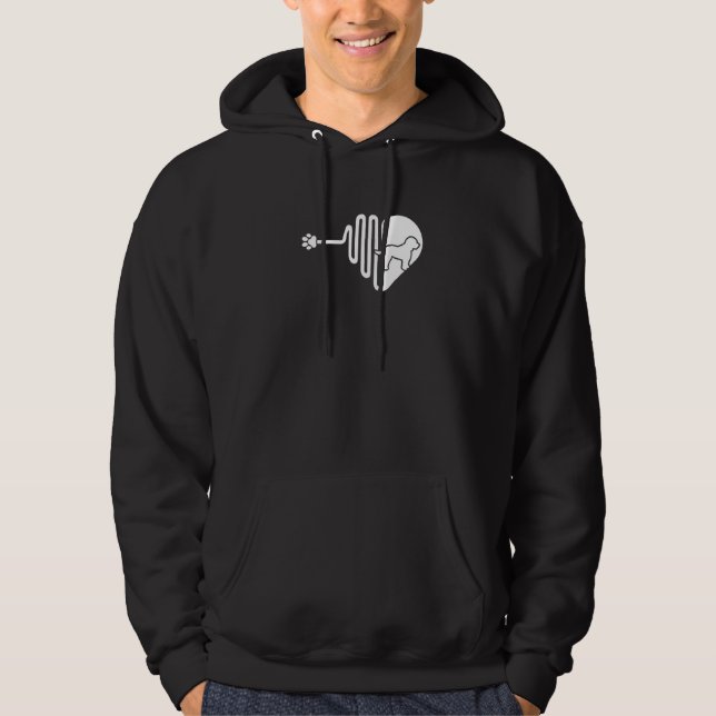 Veste À Capuche Cockapoo Rythme Cardiaque Patte De Chien Propriéta (Devant)