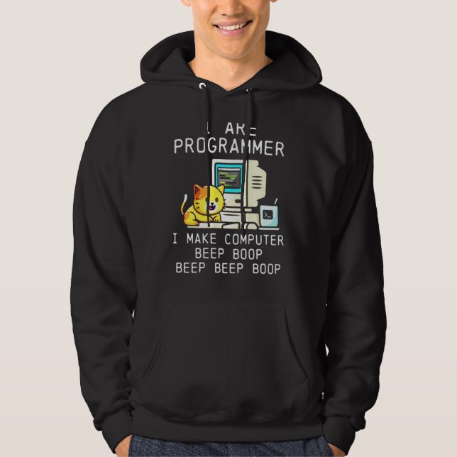 Veste À Capuche Codage du bloc sonore du casque de programmateur (Devant)