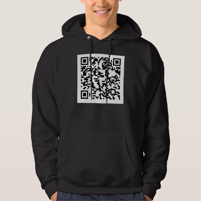 Veste À Capuche Code barres analysable de QR (Devant)
