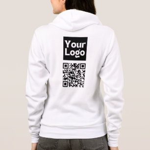 Veste À Capuche Code QR modifiable et logo ou image de votre entre