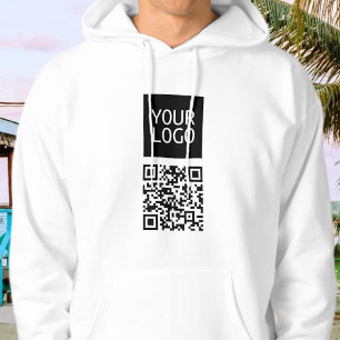 Veste À Capuche Code QR modifiable et logo ou image de votre entre