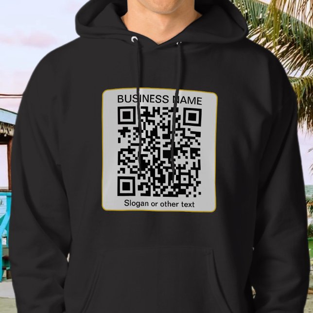 Veste À Capuche Code QR numérisable modifiable + votre nom d'entre (Créateur téléchargé)