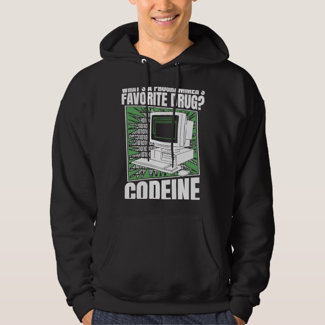 Veste À Capuche Coder Codeine Programmer Logiciel Programmation Co (Devant)