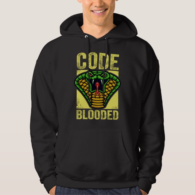 Veste À Capuche Coder coding coder computer snake developer (Devant)