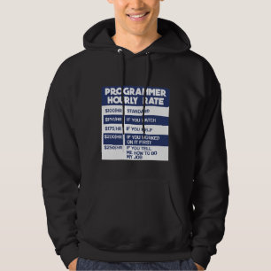 Veste À Capuche Codeur informatique à tarif horaire Funny Program