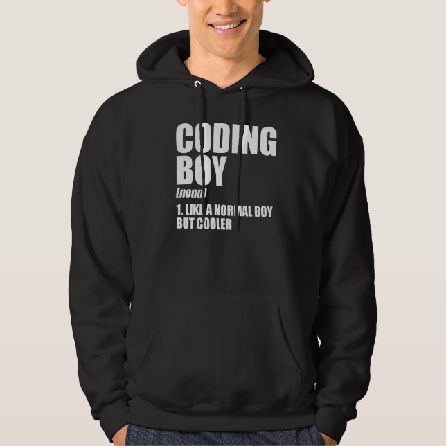 Veste À Capuche Coding Boy Definition Noun Software Developer Prog (Devant)