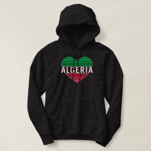 Veste À Capuche Coeur algérien, J'aime l'Algérie